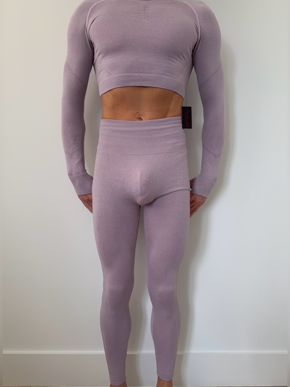 Hot Miami style Pink Yoga Top & Leggings Set Size M